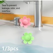 Resim Topnotch Sarı 3lü Silikon Çiçek Desenli Lavabo Tıkacı Kokusuz Sızdırmaz 