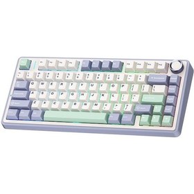 Resim Aula F75 Mekanik Rgb Tkl Gray Switch Kablosuz Makrolu Hot Swap Klavye 