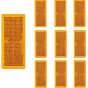 Resim Chuangyinshop 10pcs Araç Reflektör Yapışkanlı Reflektif Plaka Gece Sürüş Güvenliği 