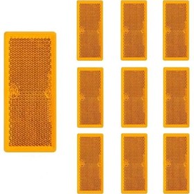Resim Chuangyinshop 10pcs Araç Reflektör Yapışkanlı Reflektif Plaka Gece Sürüş Güvenliği 