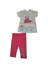 Resim Büyümüş Baby Kids Kız Bebek Alt Üst Takım Beyaz Balık Figürlü Beyaz 