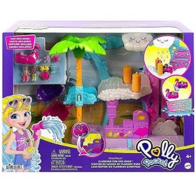 Resim Polly Pocket Flamingo Araba Su Eğlencesi Seti 
