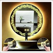 Resim GLOBAL LED MIRROR 90 Cm Günışığı Ledli Tasarım Kumlamalı Dokunmatik Tuşlu Buğu Önleyicili Banyo Aynası Makyaj Aynası 