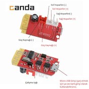 Resim Ct14 Bluetooth Amfi Devresi 5V 2X5W Şarj Edilebilir Amfi Modülü N11.1956 