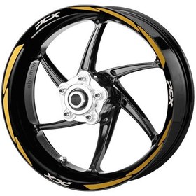 Resim Deeb Honda Pcx Jant Şeridi Sarı Beyaz Model S 