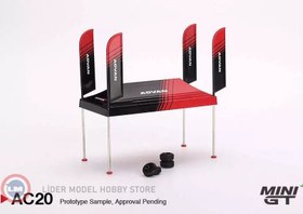 Resim 1:64 Mini GT 2023 PADDOCK SERVICE TENT SET 