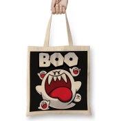 Resim Baskı Dükkanı Süper Mario Boo Bez Çanta Uzun Saplı 