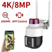 Resim SIGHTZER Çift Lens 5mp Wifi Ip Ptz Cctv Onvif Iç Ve Dış Mekan Güvenlik Kamerası Dome Kamera 