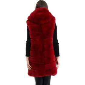 Resim Aesco Reks Kapüşonlu Yelek - Kırmızı 