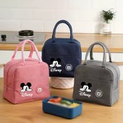 Resim 1 Adet Disney Mickey Mouse Baskılı İzoleli Öğle Yemeği Çantası, Taşınabilir Yiyecek Kabı, Büyük Outdoor Bento Kutusu, Alüminyum Folyo Öğrenci Yemek Tulumu, Gıda Temassız 