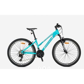 Resim Kron XC 75 Lady 26" Jant 14 Kadro 21 Vites V Fren Dağ Bisikleti Light Mavi Yeşil 