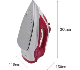 Resim Seramik Tabanlı Kırmızı 2200 Watt Şok Buharlı Ütü 