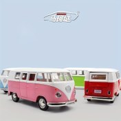 Resim MAKEDA 1:36 Ölçekli VOLKSWAGEN T1 Otobüs Oyuncak - Geri Çekme Eylemi, Açılır Kapılar, Gençler & Koleksiyoncular İçin Mükemmel 
