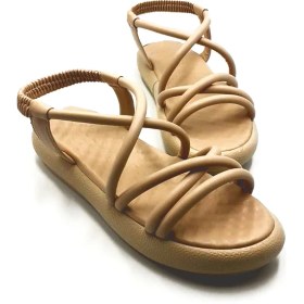 Resim Duygushoesbag Lady Yumuşak Taban Lastikli Puf Şeritli Kadın Yazlık Sandalet 