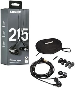 Resim Shure SE215 PRO Kablolu Kulaklıklar - Profesyonel Ses İzolasyonlu Kulaklıklar, Net Ses ve Derin Bas, Tek Dinamik Mikro Sürücü, Kulak Monitöründe Güvenli Oturma, artı Taşıma Çantası ve Fit Kiti - Siyah 