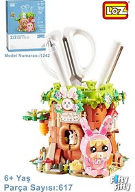 Resim Loz Creative Serisi Sevimli Kalemlik Pembe Figürlü -lz1242 617 Parça Oyuncak Yapım Seti 