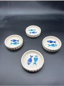 Resim Megg Balık Sosluk Lokumluk Reçellik Çerezlik 4'lü 