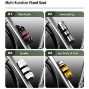 Resim Ebitda Bisiklet Çerçeve Çantası 5l Su Geçirmez, Dağ Ve Yol Bisikletleri İçin Büyük Kapasiteli Çok Renkli Bisiklet Rafları Ve Çantaları, Tpu/kompozit Kumaş, Siyah, 40x12.5cm, 95g, Montajlı, 3kg Yük Kapasitesi Çok Renkli 