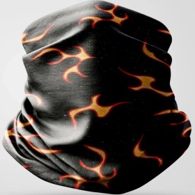 Resim Motosiklet Bandana Buff Boyunluk Unisex Alev 