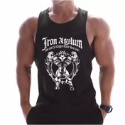 Resim PUNIX Özel Üretim Geniş Yaka Tron Baskılı %100 Pamuk Sportwear Erkek Gym T-shırt 