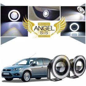 Resim Ford Focus 2,5 Uyumlu, Universal Mercekli Led Sis Farı, 76mm Beyaz Renk 