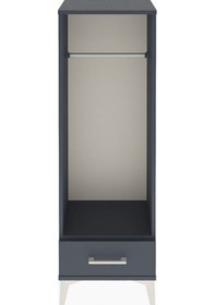 Resim Arges Dolap Tek Raflı Tek Çekmeceli Tek Askılı 44x30x134 Antrasit-antrasit Antrasit 