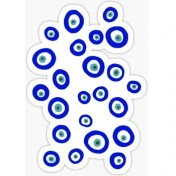 Resim TSC Nazar Boncuğu Yapıştırması Sticker Duvar Araba 18CM Md8 
