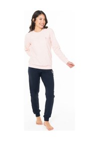 Resim U.S. Polo Assn. U.s Polo Assn. 20125 Kadın İnce Polar Uzun Kollu Bisiklet Yaka Paçası Bantlı Rahat Ev Giyim-pembe Pembe 