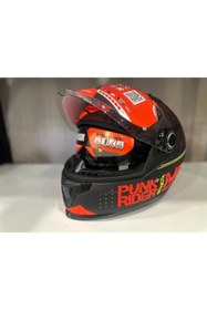 Resim Genel Markalar KASK MT BRAKER SV PUNK RİDER B5 MAT ORANGE/RED/BLACK 