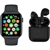 Resim NS Store Watch 6 Serisi Yeni Nesil Akıllı Saat + Pro5 Kablosuz Kulaklık Xiaomi Mi Note 10 Lite Uyumlu 