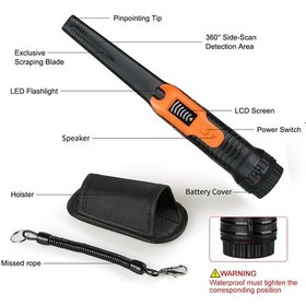 Resim Su Altı Altın Metal Dedektörü Ip-68 15 Feet Led Ekran+pil Siyah 