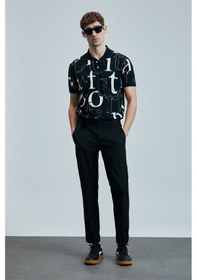 Resim Lufian 111040219 Dıamond Smart Erkek Polo Tişört Erkek T-shirt SIYAH 