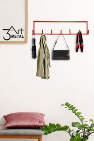 Resim 3art Metal Dekoratif Demir Duvar Askısı - Metal Askılık - Elbise Askısı 