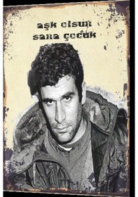 Resim Deniz Gezmiş aşk olsun sana çocuk retro ahşap poster 