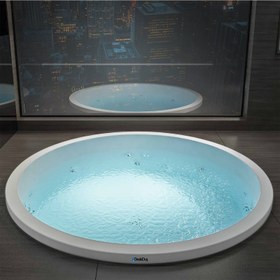 Resim Yuvarlak Jakuzi | 194 cm | Sanacryl - 194x194 / Lacivert / 4 Kişilik 
