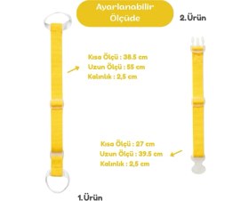 Resim Temel Valiz Üstü Çanta Sabitleme Kemeri ve Çanta Asma Askısı Seti Civciv Sarısı Renk 