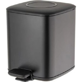 Resim System Banyo Aksesuarları Pedallı 9 L Siyah Çöp Kovası 31x23x31 cm 