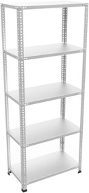 Resim Rafburada 5 Katlı 59X93-250 Cm Galvaniz Çelik Raf. Depo, Kiler, Dosya Rafı -1.00 Mm 