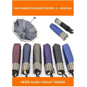 Resim Letsii Katlanabilir Su Geçirmez Hafif Şemsiye Seyahat İçin Pratik Çok Renkli 