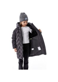 Resim Benitto Kids Kız Çocuk Kapüşonlu Kışlık Şişme Mont 51353 Gri 