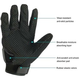 Resim Pazly Erkek Motosiklet Eldiveni, Tam Parmaklı, Nefes Alabilir, Motokros Dağ Bisikleti Eldiveni M-l-xl 