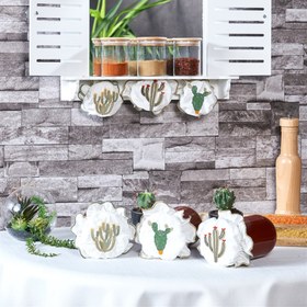 Resim Cactus 3'lü Kavanoz Kapağı Kılıfı 