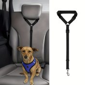 Resim Pet Car Safety Rope, Ayarlanabilir Köpek Harness, Pet Araba Koltuğu Kemeri Ayarlanabilir Köpek Çekiş İpi 
