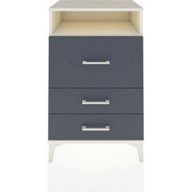 Resim Hyperion Komodin Tek Raflı 3 Çekmeceli 60X44X96 Aytaşı-Antrasit 