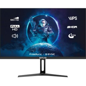 Resim ONVO 24 Inc Ov24Mnt202G Fast İps 180 Hz 1Ms Fhd Freesync - Multimedya G Sync Oyuncu Monitörü 