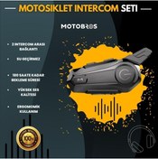 Resim Motobros Motosiklet Bluetooth Interkom Intercom (su Geçirmez) 