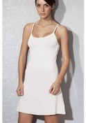 Resim Doreanse 11128 Bayan Ince Askılı Mini Beyaz Kombinezon 