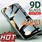 Resim Apple 11/12/13/14/15Puls gizlilik teknolojisi ile iPhone 16 Promax için 9D güçlendirilmiş camdan oluşan 3 parça set, telefon ekran koruyucusunu tamamen kaplayan gizlilik ekran koruyucu 