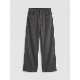 Resim LC Waikiki Lcw Kids Gri Wideleg Nakışlı Kız Çocuk Gabardin Pantolon 