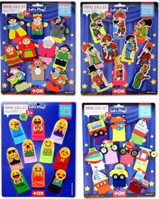Resim 4 Set - 40 Parça Masal Kahramanları , Emojiler, Karagöz Hacivat Ve Taşıtlar Parmak Kukla T106 T181 T224 T225 